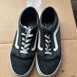 Vans Kids Black and White Sneakers